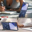 For Samsung Galaxy Z Flip7 5G Rotating Ring Holder Magnetic MagSafe Phone Case(Blue) - 3