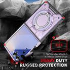 For Samsung Galaxy Z Flip7 5G Rotating Ring Holder Magnetic MagSafe Phone Case(Purple) - 2