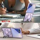 For Samsung Galaxy Z Flip7 5G Rotating Ring Holder Magnetic MagSafe Phone Case(Purple) - 3