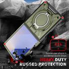 For Samsung Galaxy Z Flip7 5G Rotating Ring Holder Magnetic MagSafe Phone Case(Green) - 2