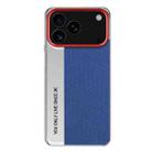For iPhone 17 Pro Camera Design Diamond Texture Leather PC Phone Case(Blue) - 1