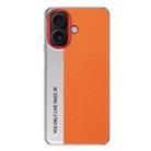 For iPhone 17 Camera Design Diamond Texture Leather PC Phone Case(Orange) - 1