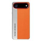 For iPhone 17 Air Camera Design Diamond Texture Leather PC Phone Case(Orange) - 1