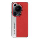 For Huawei Pura 70 Camera Design Diamond Texture Leather PC Phone Case(Red) - 1