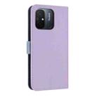 For Redmi 11A / 12C Metal Bow Leather Phone Case with Hand Strap(Purple) - 3