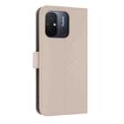 For Redmi 11A / 12C Metal Bow Leather Phone Case with Hand Strap(Apricot) - 3