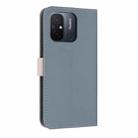 For Redmi 11A / 12C Metal Bow Leather Phone Case with Hand Strap(Light Blue) - 3