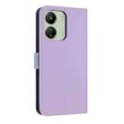 For Redmi 13C 4G Global Metal Bow Leather Phone Case with Hand Strap(Purple) - 3