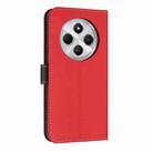 For Redmi 14C 4G / Poco C75 Metal Bow Leather Phone Case with Hand Strap(Red) - 3