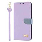 For Redmi K70 Pro / Poco F6 Pro 5G Metal Bow Leather Phone Case with Hand Strap(Purple) - 2