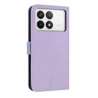 For Redmi K70 Pro / Poco F6 Pro 5G Metal Bow Leather Phone Case with Hand Strap(Purple) - 3