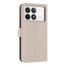 For Redmi K70 Pro / Poco F6 Pro 5G Metal Bow Leather Phone Case with Hand Strap(Apricot) - 3