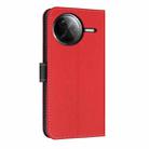 For Redmi K80 Pro / Poco F7 Pro Metal Bow Leather Phone Case with Hand Strap(Red) - 3