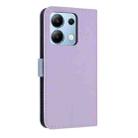 For Redmi Note 13 4G Global Metal Bow Leather Phone Case with Hand Strap(Purple) - 3