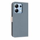 For Redmi Note 13 4G Global Metal Bow Leather Phone Case with Hand Strap(Light Blue) - 3