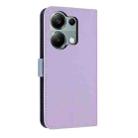 For Redmi Note 13 Pro 4G Global Metal Bow Leather Phone Case with Hand Strap(Purple) - 3