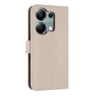 For Redmi Note 13 Pro 4G Global Metal Bow Leather Phone Case with Hand Strap(Apricot) - 3