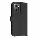For Redmi Note 12 4G Metal Bow Leather Phone Case with Hand Strap(Black) - 3