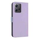 For Redmi Note 12 4G Metal Bow Leather Phone Case with Hand Strap(Purple) - 3
