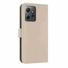 For Redmi Note 12 4G Metal Bow Leather Phone Case with Hand Strap(Apricot) - 3