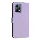 For Redmi Note 12 5G / Poco X5 Metal Bow Leather Phone Case with Hand Strap(Purple) - 3