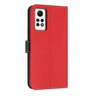 For Redmi Note 12 Pro 4G Global Metal Bow Leather Phone Case with Hand Strap(Red) - 3