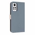 For Redmi Note 12 Pro 4G Global Metal Bow Leather Phone Case with Hand Strap(Light Blue) - 3