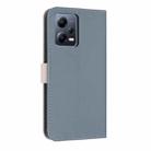 For Redmi Note 12 Pro 5G Metal Bow Leather Phone Case with Hand Strap(Light Blue) - 3