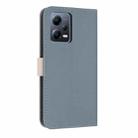 For Redmi Note 12 Pro+ 5G Metal Bow Leather Phone Case with Hand Strap(Light Blue) - 3