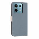 For Redmi Note 13 5G Metal Bow Leather Phone Case with Hand Strap(Light Blue) - 3