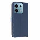 For Redmi Note 13 Pro 5G / Poco X6 Metal Bow Leather Phone Case with Hand Strap(Dark Blue) - 3