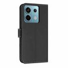 For Redmi Note 13 Pro 5G / Poco X6 Metal Bow Leather Phone Case with Hand Strap(Black) - 3
