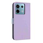 For Redmi Note 13 Pro 5G / Poco X6 Metal Bow Leather Phone Case with Hand Strap(Purple) - 3
