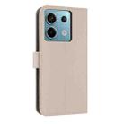For Redmi Note 13 Pro 5G / Poco X6 Metal Bow Leather Phone Case with Hand Strap(Apricot) - 3