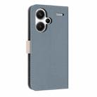 For Redmi Note 13 Pro+ Metal Bow Leather Phone Case with Hand Strap(Light Blue) - 3