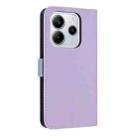 For Redmi Note 14 4G 163.25mm Metal Bow Leather Phone Case with Hand Strap(Purple) - 3