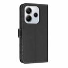 For Redmi Note 14 5G Metal Bow Leather Phone Case with Hand Strap(Black) - 3
