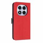 For Redmi Note 14 Pro 4G Global Metal Bow Leather Phone Case with Hand Strap(Red) - 3
