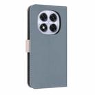 For Redmi Note 14 Pro 4G Global Metal Bow Leather Phone Case with Hand Strap(Light Blue) - 3
