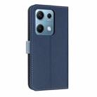 For Redmi Note 14S 4G Metal Bow Leather Phone Case with Hand Strap(Dark Blue) - 3