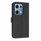 For Redmi Note 14S 4G Metal Bow Leather Phone Case with Hand Strap(Black) - 3