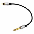 6.35mm Mono Plug Male to RCA Male Audio Adapter Cable for Ampfler, Speaker, Guitar, Length:0.3m(Black) - 1