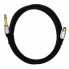 6.35mm Mono Plug Male to RCA Female Audio Adapter Cable for Ampfler, Speaker, Guitar, Length:3m(Black) - 1