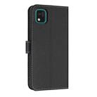 For Kyocera Kantan Sumaho3 A205KC Metal Bow Leather Phone Case with Hand Strap(Black) - 3