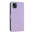 For Kyocera Kantan Sumaho3 A205KC Metal Bow Leather Phone Case with Hand Strap(Purple) - 3