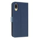 For Sharp Simple Sumaho 6 SHG09 Metal Bow Leather Phone Case with Hand Strap(Dark Blue) - 3