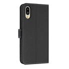 For Sharp Simple Sumaho 6 SHG09 Metal Bow Leather Phone Case with Hand Strap(Black) - 3