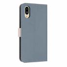 For Sharp Simple Sumaho 6 SHG09 Metal Bow Leather Phone Case with Hand Strap(Light Blue) - 3