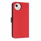 For Sharp Aquos wish5 Metal Bow Leather Phone Case with Hand Strap(Red) - 3