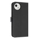 For Sharp Aquos wish5 Metal Bow Leather Phone Case with Hand Strap(Black) - 3